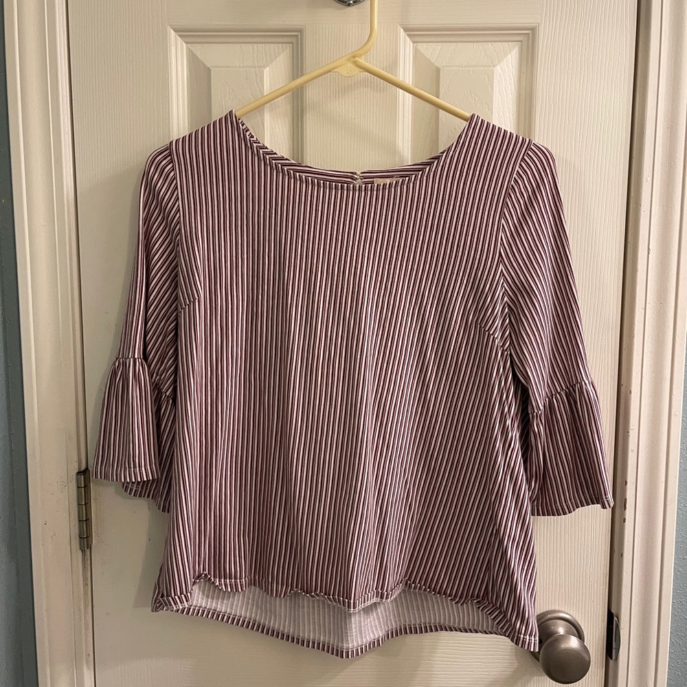 Striped Half Sleeve Dress Too